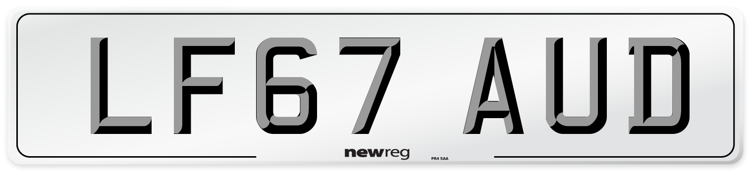 LF67 AUD Number Plate from New Reg
